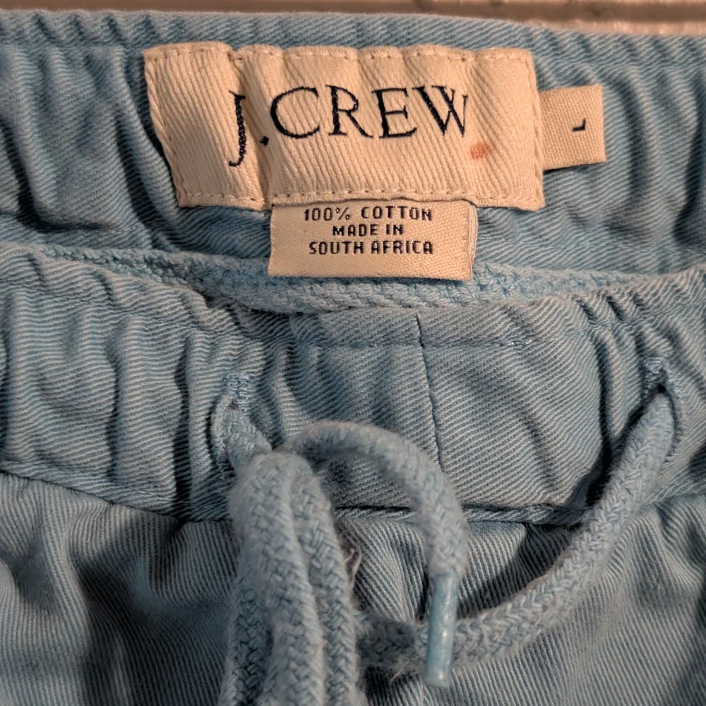 J Crew Blue Tie Waist Cotton Women's Shorts